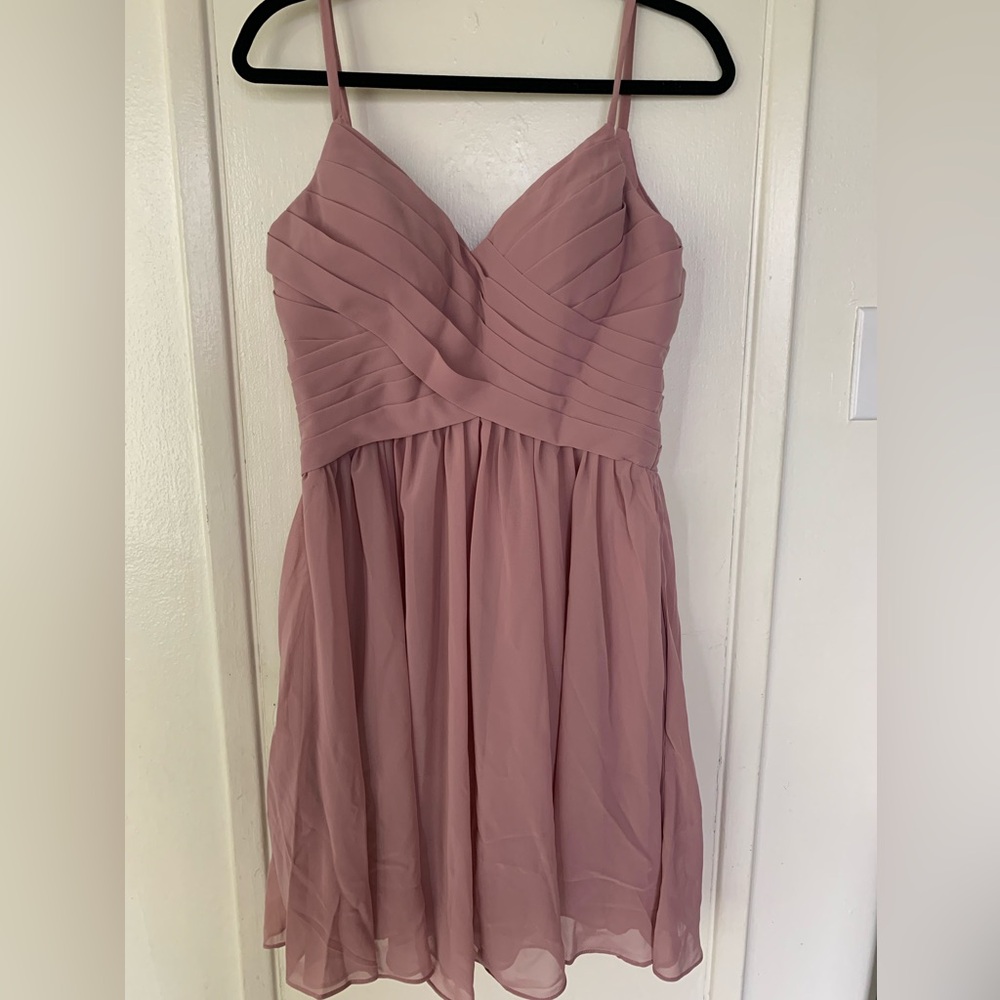 Women's Spaghetti Straps Homecoming Dresses, bridesmaids dress dusty rose size 8
